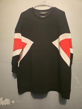 NEIL BARRETT MODERNIST GEOMETRIC NEOPRENE WOMENS SWEATSHIRT 100% AUTHENTIC